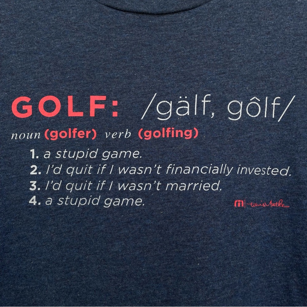 Travis Mathew Navy Blue Golf Definition Tee XL